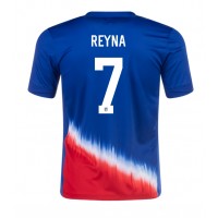 Camiseta Estados Unidos Giovanni Reyna #7 Visitante Equipación Copa America 2024 manga corta